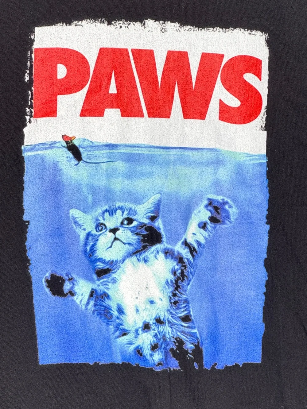 PAWS- Large-Black T-shirt